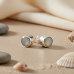 Load image into Gallery viewer, 925 Silver Moonstone Stud Earrings for Women | Daily Wear
