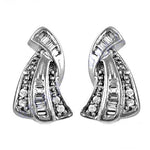 Load image into Gallery viewer, Silver Diamond Stud Earrings for Women | Elegant Jewelry Gift
