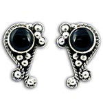Load image into Gallery viewer, 925 Silver Black Onyx Stud Earrings for Women | Daily Wear
