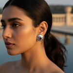 Load image into Gallery viewer, 925 Silver Stud Earrings with Blue Gemstone for Women
