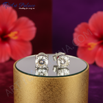 Load image into Gallery viewer, Silver Stud Earrings | Round Cut Diamond Studs | For Women
