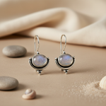 Load image into Gallery viewer, 925 Silver Moonstone Earrings for Women | Daily Wear Jewelry
