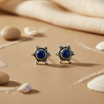Load image into Gallery viewer, 925 Silver Lapis Lazuli Stud Earrings for Women | Gemstone Jewelry
