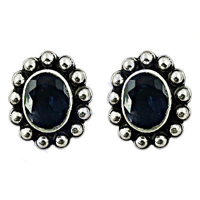 925 Silver Blue Sapphire Stud Earrings for Women | Gift