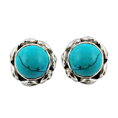 925 Silver Turquoise Stud Earrings for Women | Gift Jewelry
