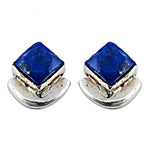 Load image into Gallery viewer, 925 Silver Lapis Lazuli Stud Earrings for Women | Daily Wear
