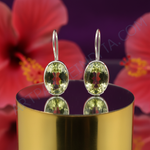Load image into Gallery viewer, Silver Lemon Quartz Drop Earrings for Women | Dainty Jewelry
