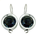 Load image into Gallery viewer, Silver Black Gemstone Earrings for Women | Dangle Earrings
