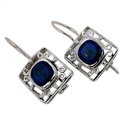 925 Silver Sapphire Earrings for Women | Gemstone Jewelry