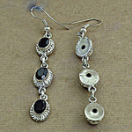 Load image into Gallery viewer, 925 Sterling Silver Black Onyx Dangle Earrings for Women
