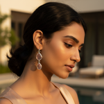 Load image into Gallery viewer, Silver Pink Gemstone Drop Earrings for Women | Gift
