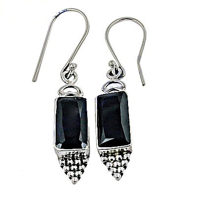 925 Silver Black Onyx Dangle Earrings | Women's Jewelry Gift