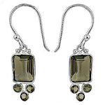 Load image into Gallery viewer, 925 Silver Smoky Quartz Earrings for Women | Gemstone Jewelry

