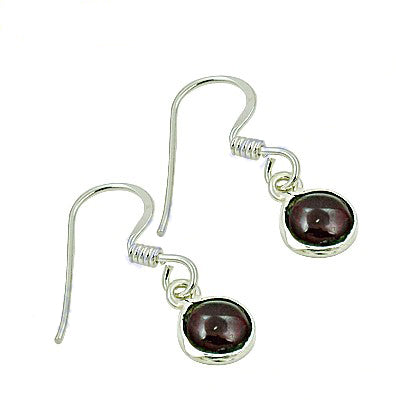 925 Silver Garnet Drop Earrings for Women | Gemstone Jewelry