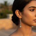 Load image into Gallery viewer, 925 Silver Moonstone Drop Earrings for Women | Dainty Jewelry
