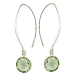 Load image into Gallery viewer, 925 Silver Green Amethyst Drop Earrings | Women's Jewelry Gift
