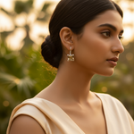 Load image into Gallery viewer, Silver Princess Cut Topaz Drop Earrings for Women | Gift
