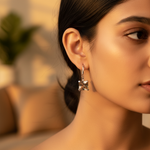 Load image into Gallery viewer, Silver Princess Cut Topaz Drop Earrings for Women | Gift
