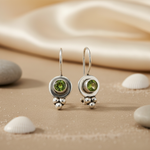 Load image into Gallery viewer, 925 Silver Peridot Earrings for Women | Dangle Drop Earrings
