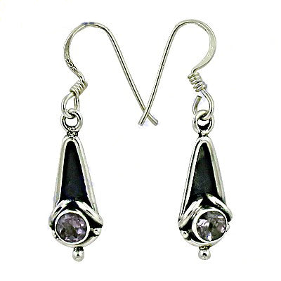 925 Silver Amethyst Drop Earrings for Women | Dangle Jewelry