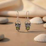 Load image into Gallery viewer, 925 Silver Peridot Drop Earrings for Women | Green Gemstone Jewelry
