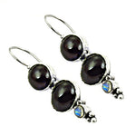 Load image into Gallery viewer, 925 Silver Black Pearl &amp; Moonstone Earrings for Women
