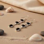 Load image into Gallery viewer, 925 Sterling Silver Black Onyx Dangle Earrings | Women's Jewelry
