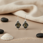 Load image into Gallery viewer, 925 Silver Green Gemstone Earrings for Women | Dangle Earrings
