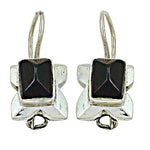 Load image into Gallery viewer, 925 Silver Onyx Drop Earrings for Women | Daily Wear Jewelry
