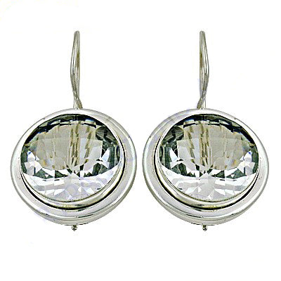 Silver Clear Crystal Earrings | Women's Elegant Jewelry
