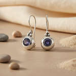 Load image into Gallery viewer, 925 Silver Blue Gemstone Earrings for Women | Daily Wear
