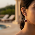Load image into Gallery viewer, 925 Silver Garnet Drop Earrings for Women | Gemstone Jewelry
