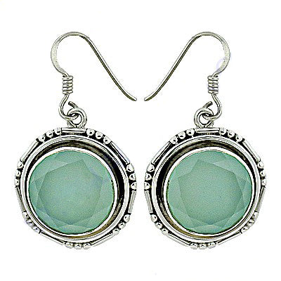 925 Silver Chalcedony Drop Earrings for Women | Daily Wear