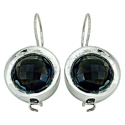 Silver Black Gemstone Earrings for Women | Statement Jewelry
