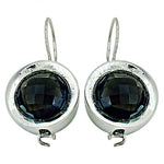 Load image into Gallery viewer, Silver Black Gemstone Earrings for Women | Statement Jewelry
