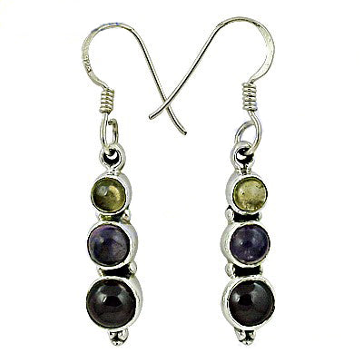 925 Silver Gemstone Drop Earrings for Women | Daily Wear
