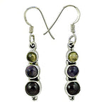 Load image into Gallery viewer, 925 Silver Gemstone Drop Earrings for Women | Daily Wear
