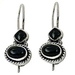 Load image into Gallery viewer, 925 Silver Onyx Drop Earrings for Women | Daily Wear Jewelry
