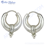 Load image into Gallery viewer, 925 sterling silver hoop earrings with unique design, for women, elegant and stylish jewelry

