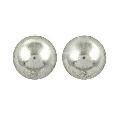 Silver Ball Stud Earrings | Round Silver Earrings for Women