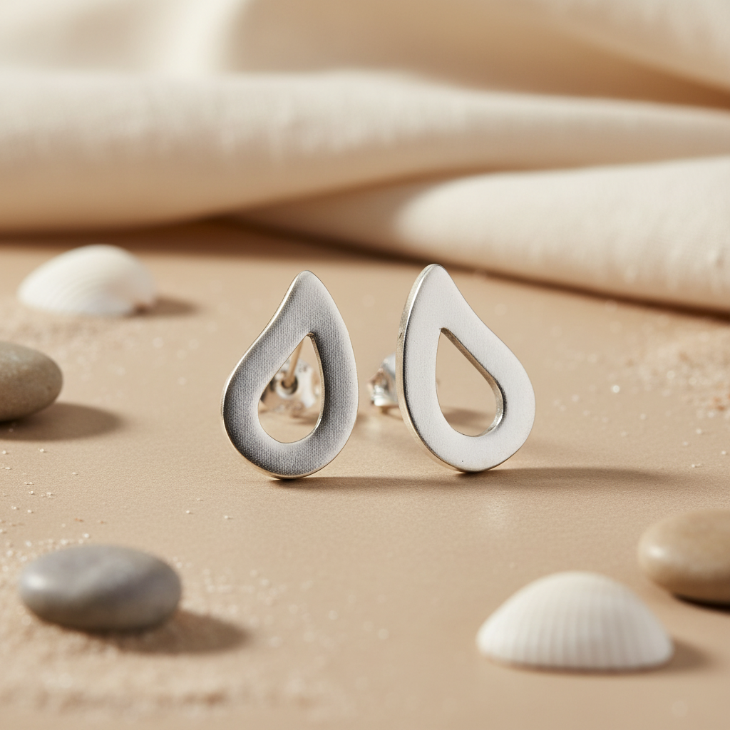 925 Silver Teardrop Stud Earrings | Minimalist Jewelry for Women