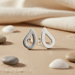 Load image into Gallery viewer, 925 Silver Teardrop Stud Earrings | Minimalist Jewelry for Women
