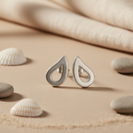Load image into Gallery viewer, 925 Silver Teardrop Stud Earrings | Minimalist Jewelry for Women
