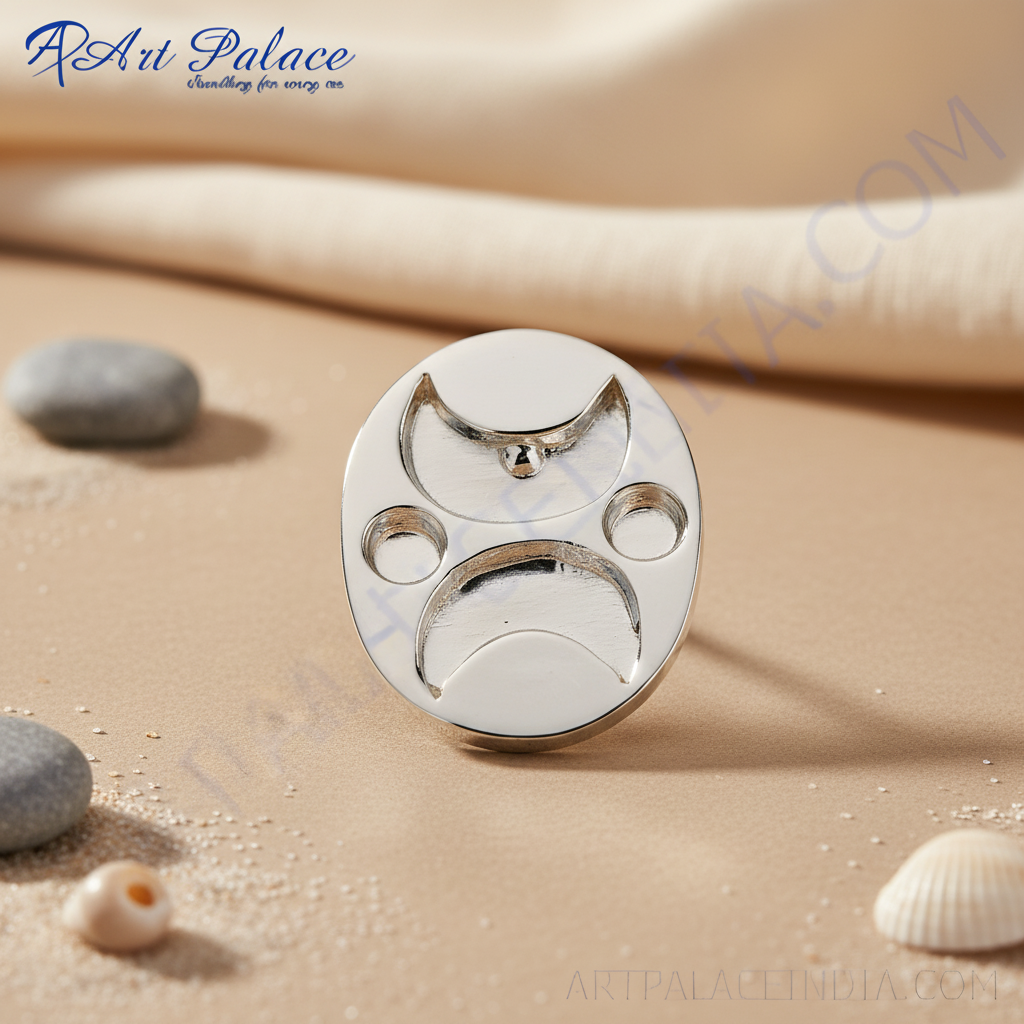 Silver Tone Metal Oval Dish Decorative Piece | Home Decor