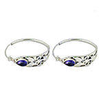 Load image into Gallery viewer, 925 Silver Blue Gemstone Earrings for Women | Daily Wear
