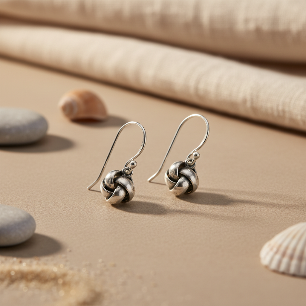 925 Sterling Silver Knot Earrings for Women | Dainty Jewelry