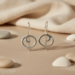 Load image into Gallery viewer, 925 Silver Treble Clef Earrings | Musical Note Jewelry
