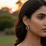 Load image into Gallery viewer, Silver Hoop Earrings for Women | Daily Wear | Gift
