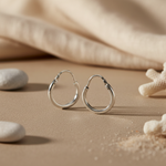 Load image into Gallery viewer, Silver Hoop Earrings for Women | Daily Wear | Gift
