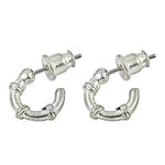 Load image into Gallery viewer, Silver Hoop Earrings for Women | Knot Design | Daily Wear

